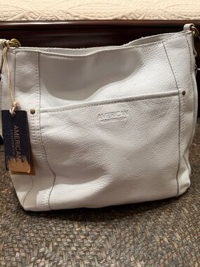 White Leather Shoulder Bag